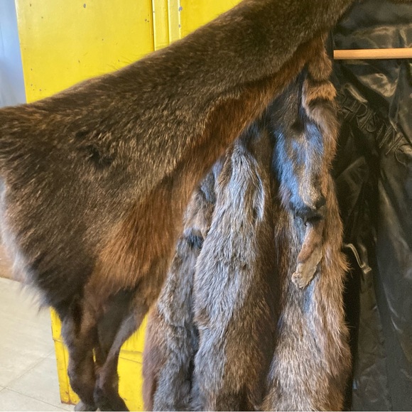 Christine Vogdt Cut Fur Coat Mink Brown/black Vintage Women’s - Picture 9 of 11